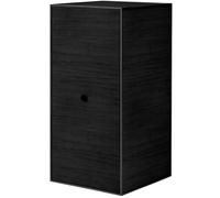 Audo Frame Cabinet 70 w. Door & 2 Shelves Black-stained Ash