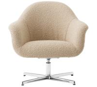 Audo Copenhagen - Harbour Lounge Chair With Swivel Base, Baena 15 / Aluminium - Beige