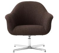 Audo Copenhagen - Harbour Lounge Chair With Swivel Base, Logan Haze 05 / Aluminium - Brown