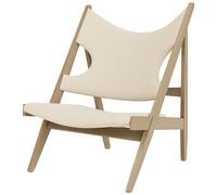 Audo Copenhagen - Knitting Lounge Chair, Oak / Logan Jasmine - White