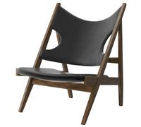 Audo Copenhagen - Knitting Lounge Chair, Walnut / Leather Dakar 0842 - Black