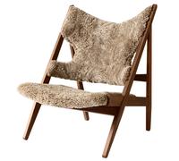 Audo Copenhagen - Knitting Lounge Chair, Walnut / Sheepskin Sahara - Sahara