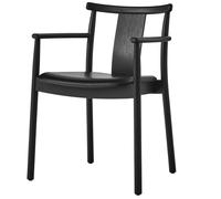 Audo Copenhagen - Merkur Armchair, Black Oak / Black Leather - Black