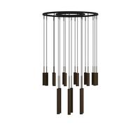 Audo Copenhagen Tubulaire chandelier 20 Anodized bronzed