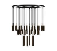 Audo Copenhagen Tubulaire chandelier 38 Anodized bronzed