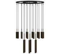 Audo Copenhagen - Tubulaire Chandelier Bronzed, 20 Pendants - Bronzed Brass