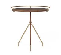 Audo Copenhagen Umanoff side table wallnut-polished brass 45 cm