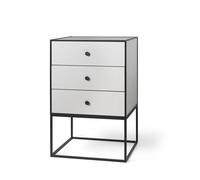 Audo Frame 49 Side Table With 3 Drawers Light Gray