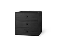 Audo Frame 49 With 3 Drawers 42x49x49 Black Ash