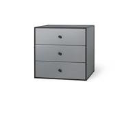 Audo Frame 49 With 3 Drawers 42X49X49 Dark Grey