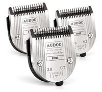 Audoc 5 in 1 Blades Adjustable Dog Grooming Replacement Blades, Silver, 3PC | Compatible with Wahl Animal Clipper, Arco, Bravura, Chromado, Creativa, Figura, Motion, For Pet, Dog, and Horse