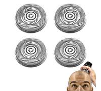 AUDOC Replacement Head Compatible with Skull Shaver Pitbull Electric Razors (4 Pieces)