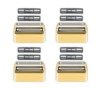 AUDOC Replacement Razor Heads Compatible with BaByliss Foil Shaver (Gold/4)