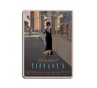 Audrey Breakfast at Tiffany's Hepburn Poster (5) Retro Poster Metal Tin Sign Chic Art Retro Iron Painting Bar People Cave Cafe Family Garage Poster Wall Decoration 12x16inch(30x40cm)