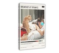 Audrey Breakfast at Tiffany's Hepburn Poster Canvas Poster Wall Art Decor Print Picture Paintings for Living Room Bedroom Decoration Frame: 08x12inch(20x30cm)