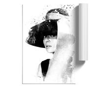 Audrey Hepburn (6) V3 | Unframed Wall Art Print | Ready to Frame Poster | Modern Home Decor Picture | Artwork for Living Room, Bedroom, Kitchen or Office | A2 (42x59.4 cm)
