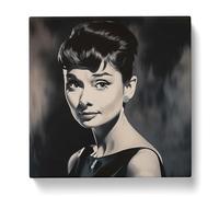 Audrey Hepburn Airbrush Canvas Print | Gallery Wrapped 30mm Frame Wall Art | 20x20 inches | Ready to Hang | Modern Picture | Living Room Bedroom Lounge Office