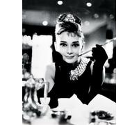 Audrey Hepburn "Breakfast At Tiffany's" Canvas Print, Cotton, Multi-Colour, 3.20 x 60.00 x 80.00 cm