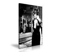 Audrey Hepburn Breakfast at Tiffany's Canvas Wall Art Picture Print Best Gift For Hepburn Fans Modern Home Office Hotel Decoration (S: 31cm X 46cm)
