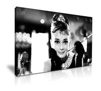 Audrey Hepburn Breakfast at Tiffany's Canvas Wall Art Picture Print Poster for Home Office Decoration (M: 61cm X 41cm)