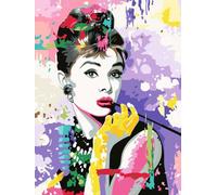 Ravensburger CreArt 25526 - Audrey Hepburn - Paint by Numbers Adults, DIY Painting Set with Brush and Acrylic Paints, Gift for Women and Men, Painting for Adults
