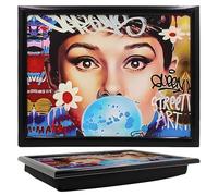 Audrey Hepburn Cushioned Lap Tray with Bean Bag Base