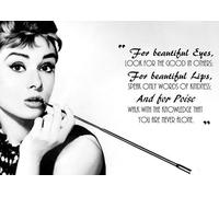 Audrey Hepburn Inspirational Quote Black and White Print A4 Poster | Classic Hollywood Icon, Motivational Quote, Wall Art Print, Vintage Style, Home Decor