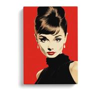 Audrey Hepburn Minimalism Canvas Print for Living Room Bedroom Home Office Décor, Wall Art Picture Ready to Hang, 30x20 Inch (76x50 cm)