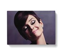 Audrey Hepburn No.4 Modern Canvas Wall Art Print Ready to Hang, Framed Picture for Living Room Bedroom Home Office Décor, 76x50 cm (30x20 Inch)