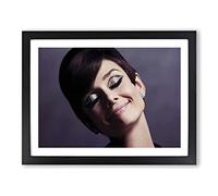 Audrey Hepburn No.4 Modern Framed Print | A2 Black Framed Wall Art | Ready to Hang | Modern Nature Picture | Living Room Bedroom Lounge Office