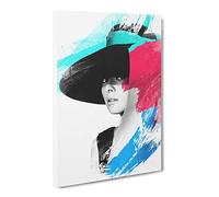 Audrey Hepburn No.6 V2 Canvas Print | Gallery Wrapped 30mm Frame Wall Art | 24x16 inches | Ready to Hang | Modern Picture | Living Room Bedroom Lounge Office