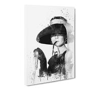 Audrey Hepburn No.8 V3 Canvas Print | Gallery Wrapped 30mm Frame Wall Art | 20x14 inches | Ready to Hang | Modern Picture | Living Room Bedroom Lounge Office