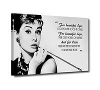 Audrey Hepburn Quotes Wall Decor Breakfast at Tiffany's Movie Poster Pretty Beauty Black and White Artwork Modern Home Decoration for Living Room Bedroom, Framed Ready to Hang (Print-3, 20"x30")