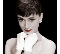 Audrey Hepburn Red Lips 40 x 40cm Canvas Prints, Polyester, Multi-Colour, 40 x 40 cm