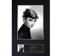 AUDREY HEPBURN Signed Autograph Mounted Photo Reproduction PRINT A4 Rare Perfect Birthday (297 x 210mm) #513 (Not Framed)
