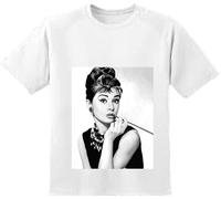 Audrey Hepburn Unisex White Cotton T Shirt