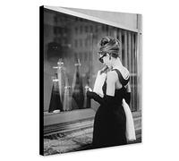 Audrey Hepburn - Window Shopping - Breakfast at Tiffany's - Wrapped Framed Canvas Wall Art (A0 [117cm x 81cm])