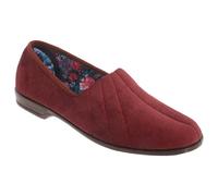 Audrey III Roll Top Velour Slippers Sleepers Maroon 3