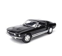 AUDSNI Die-Cast Diecast Car Model 1:18 For Ford For Mustang For GTA For Fastback 1967 Static Simulation Die Cast Vehicles Collectible Model Car(Black)
