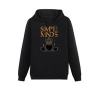 AuduE Goldfish Youth Geek Blank Simple Minds Pullover Hoodie Hooded Top Unisex Mens Ladies Hooded Sweatshirts Size XL Black