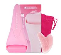 AUDUODUO® Premium skin care tool kit, Ice Roller for facials & GUA SHA facial lifting tool made of natural rose quartz, for Face, Neck, Body massage skin treatment