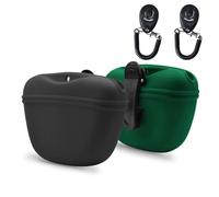 AUDWUD Silicone Dog Treat Pouch,Clip on Portable Training Container,Convenient Magnetic Buckle Closing and Waist Clip,No BPA