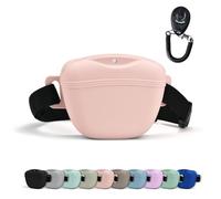 AUDWUD Upgraded Version of Silicone Treat Bag,Thicker and Stronger,Tighter Sealing;Comes with a Belt for Convenient Wearing;also Includes a Training Clicker for Easy Dog Training