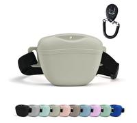 AUDWUD Upgraded Version of Silicone Treat Bag,Thicker and Stronger,Tighter Sealing;Comes with a Belt for Convenient Wearing;also Includes a Training Clicker for Easy Dog Training