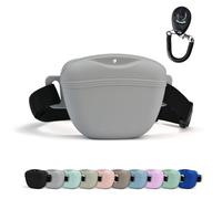 AUDWUD Upgraded Version of Silicone Treat Bag,Thicker and Stronger,Tighter Sealing;Comes with a Belt for Convenient Wearing;also Includes a Training Clicker for Easy Dog Training