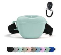AUDWUD Upgraded Version of Silicone Treat Bag,Thicker and Stronger,Tighter Sealing;Comes with a Belt for Convenient Wearing;also Includes a Training Clicker for Easy Dog Training
