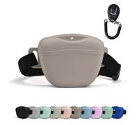 AUDWUD Upgraded Version of Silicone Treat Bag,Thicker and Stronger,Tighter Sealing;Comes with a Belt for Convenient Wearing;also Includes a Training Clicker for Easy Dog Training