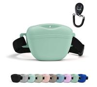 AUDWUD Upgraded Version of Silicone Treat Bag,Thicker and Stronger,Tighter Sealing;Comes with a Belt for Convenient Wearing;also Includes a Training Clicker for Easy Dog Training