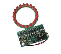 Aueabc Gradient Fading Ring LED Chaser DIY Soldering Kit, 20pcs Round LED Water Flow Light PCB Circuit Set for Student STEM Soldering Competition & Electronic Experiment Teaching