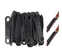 AUEAR, 100 Pack Black Non-Slip Rubber Clothes Hanger Grips Clothing Strips for Wood Plastic Hangers Home Stores Use